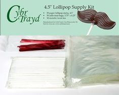 the lollipop supply kit is packed and ready to be used for making candy