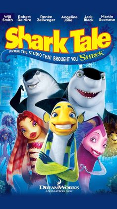 shark tale from the studio that brought you to disney's animated movie poster art