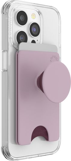 the back of an iphone case with a phone holder attached to it's side