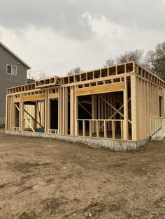 a house being built in the middle of a field