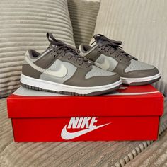 Nike Dunk Low - Moon Fossil/Light Orewood Brown Size: 6 Men’s // 7.5 Women’s Worn Once. Bought These For $300 Comes In Original Box Nike Dunk Low, Dunk Low, Nike Dunk, Nike Dunks, Tan Brown, Brown Color, Fossil, Nike Shoes, Nike Women