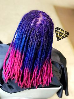 Dreadlock Colors, Rainbow Locs, Sisterloc Styles, Dred Locks, Dreads Color, Blue Locs, Purple Locs, Colorful Locs, Dread Ideas