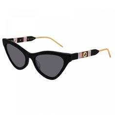 Indulge in the ultimate luxury with the Gucci GG0597S 001 Black/Grey sunglasses from OSSA FRAMES. These exquisite designer frames are a must-have for the fashion-forward woman who appreciates high-quality craftsmanship and classic elegance. The sleek black acetate frame of the GG0597S exudes sophistication and timeless style. Paired with the subtle grey lenses, these sunglasses are versatile enough to complement any outfit, whether you're dressed for a day at the office or a night on the town. With a lens socket width of 55 and a temple length of 145, the GG0597S offers a comfortable and secure fit for all-day wear. The cat eye style adds a touch of retro glamour to your look, while the bridge size of 20 ensures a flattering fit for a variety of face shapes. Not only are these Gucci sungla Eye Model, Gucci Glasses, Designer Frames, Retro Glamour, Grey Sunglasses, Luxury Eyewear, Men Eyeglasses, Stylish Sunglasses, Gucci Sunglasses