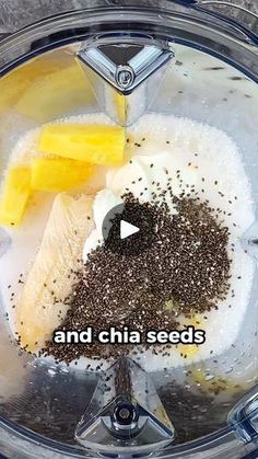 ingredients in a blender for making chia seeds