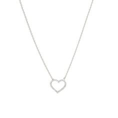 Gold or White Gold Dipped Heart Pendant Necklace with Cubic Zirconia Gold Dipped, Heart Pendant Necklace, Silver Necklaces, Heart Pendant, Cubic Zirconia, Silver Necklace, Gold Necklace, White Gold, Pendant Necklace