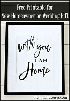 the free printable for new homeowner or wedding gift