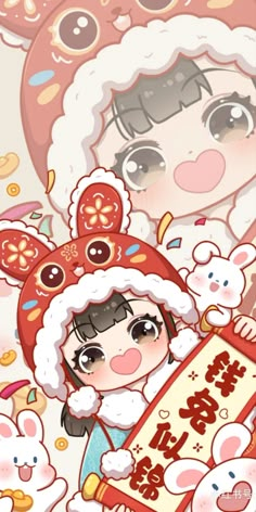 Angpao Imlek, Roro Jump, Chibi Food, Njoy Obs, Note Writing Paper, Kim Chi, New Year Wallpaper, Year Of The Rabbit, Writing Paper