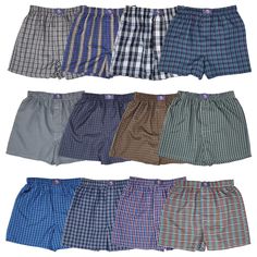 PRICES MAY VARY. Assorted Brilliant Colors Vary by Package in Smooth Soft Fabric Extra Cushioned Inner Brush Elastic Waistband / Fly Access Opening Full Cut Underwear Boxer Fit / Wide Leg Openings for ease of Movement Shrink Resistant Cotton / Poly Blend Fabric Classic Boys Boxer Shorts in Brilliant Plaids Cheap Casual Boxer Briefs, Cheap Short Boxer Briefs For Daywear, Affordable Sporty Men's Boxer Briefs, Boxers Plaid, Casual Fitted Multi-pack Boxer Briefs, Plaid Boxers, Boys Boxers, Cute Boxers, Andrew Scott