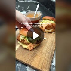 TikTok · Alex 💞 fitness & food Spicy Chicken Burger, Bang Bang Sauce, Easy Delicious Dinners, Raw Chicken Breast, Bacon Burger, Bbq Seasoning, Chicken Burger, Chicken Sandwiches