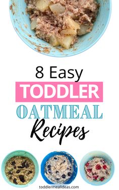 the 8 easy toddler oatmeal recipes