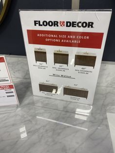 the floor and decor sign is on display for everyone to know what it's like