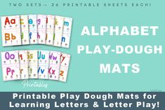 printable play dough mats for learning letters and numbers with the alphabet playsdoughmats