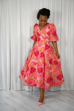 Fleur Dress | Ready To Ship – Modestique Designs Modesty Outfits, Inner Goddess, Church Outfits, African Design Dresses, Summer Events, Puffed Sleeves Dress, African Design, Ankara Styles, Special Occasion Dresses