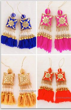 Blouses Indian, Embroidery Pearls, Gota Embroidery, Tassels Handmade, Lehenga Dress, Rakhi Making