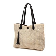 PRICES MAY VARY. 【STRAW WOVEN BAG】Natural and casual handbag with stylish design. This handmade woven bag is unique and fashionable,, with wear-resistant leather bottom, summer beach style, easy to match, you will love this straw tote bag! 【FINE WORKMANSHIP】The beach bag is made of high quality straw fabric, pure handmade, extraordinary quality. Shoulder bag mouth with buttons to prevent items from being lost, internal structure: with zipper small pockets and wall pockets 【SIZS】 Straw woven bag Rectangular Shoulder Bag With Tassels For Beach Season, Beach Season Rectangular Shoulder Bag With Tassels, Casual Shoulder Bag With Tassels For Beach Season, Casual Brown Beach Bag With Tassels, Beach Beige Shoulder Bag With Tassels, Casual Beach Season Shoulder Bag With Tassels, Rectangular Tassel Shoulder Bag For Beach Season, Beige Shoulder Bag With Tassels For Beach Season, Beige Tassel Shoulder Bag For Beach Season