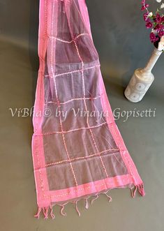 Pink Linen Dupatta with Mirror Work Linen Dupatta, Beautiful Mirror, Outfit Shop, Beautiful Mirrors, Linen Texture, Net Dupatta, Pink Linen, Mirror Work, Elevate Your Look