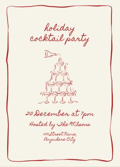 a flyer for a holiday cocktail party