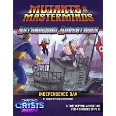 an advertisement for the upcoming adventure game, mutantss and master minds