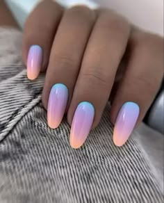 Best Summer Nail Colors 2024: Trendy Designs and Bright Ideas Sunset Nails, Ombre Nail Designs, Almond Nail, Summer Nails Colors, Floral Nails, Summer Nail, Types Of Nails, Nail Designs Summer