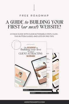 the free roadmap guide to building your first or next website, including two page guides and lots of pro tips