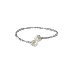 Elegant White Pearl Bangle, Classic Pearl Bangle Bracelet For Anniversary, Elegant Beaded Cuff Bracelet, Classic Formal Pearl Bangle Bracelet, Elegant Beaded Cuff Bracelet As Gift, Elegant Beaded Cuff Bracelet For Gift, Formal Pearl Chain Bangle Bracelet, Formal Beaded Pearl Bangle Bracelet, Elegant White Round Cuff Bracelet