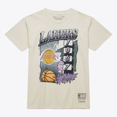 Show your team pride in authentic style with this Los Angeles Lakers Hardwood Classics Overspray T-Shirt. The throwback design and Los Angeles Lakers details are the perfect way to rep your squad and its loyal fanbase. Made from premium quality fabric, this comfy tee provides a classic fit and soft feel with each wear. Pair it with your go-to hat or layer with a jersey for the ultimate look on game day. Lakers T Shirt, Kids Journal, Look On, Comfy Tees, Cotton Shorts, Game Day, Quality Fabric