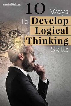 a man in a suit and tie with the words 10 ways to develop local thinking skills