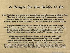 a prayer for the bride to be