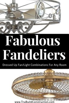 a fan with the words fabulous fandeliers on it and below it is an image of