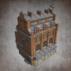 Steampunk Building, Décor Steampunk, Brick Factory, Industrial Loft Design, Steampunk City, Factory Architecture, Architecture Elevation