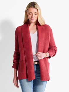 NZT Autumn Chill Cardigan | NIC+ZOE Shawl Collar Cardigan For Fall Layering, Cozy Shawl Collar Sweater For Layering, Fall Shawl Collar Cardigan For Layering, Cozy Shawl Collar Cardigan For Spring, Fully Fashioned, Comfy Cozy, Shawl Collar, Zero Waste, Shawl