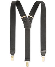 Pull together your look in fine traditional style with these solid-color suspenders from Club Room. Classic Black Belts And Suspenders With Adjustable Strap, Classic Black Belt With Adjustable Strap, Mens Suspenders, Mens Accessories Necklace, Mens Accessories Vintage, Diy Fashion Trends, Suspenders Men, Diy Fashion Clothing, Club Room