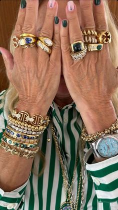 Rings And Bracelets, Jewelry Lookbook, Stacked Jewelry, Girly Jewelry, Dream Jewelry, Jewelry Inspo