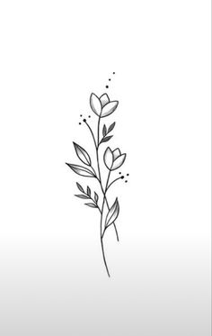 a black and white flower tattoo design