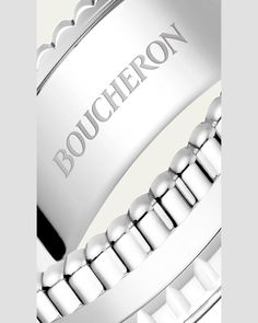 Boucheron band ring    Polished 18karat white gold    White ceramic    Wipe clean    Made in Switzerland Small Ring, Double Ring, Small Rings, Diamond Carat, Bergdorf Goodman, White Diamonds, White Gold Rings, Diamond White, Band Ring