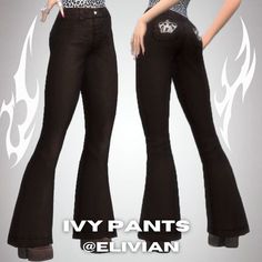 2. Fashion: #fashion, #style, #outfitinspiration, #beauty Ts4 Cc Bottoms, Pants Sims 4 Cc, Sims 4 Cc Pants, Sims Aesthetic, Make Outfits, Goth Pants, Clothes For Dolls, Cc Mods, Y2k Pants