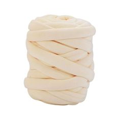 a roll of white wax rope on a white background