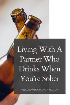 Today we're talking about living with a partner who drinks when you're sober. Maybe your husband or partner is your drinking buddy and going to a bar or sharing drinks at the end of the day is the way you connect and celebrate. Maybe you don’t want your partner to know how worried you are about your drinking so you want to do this on your own and under the radar. Whatever your relationship with your partner is like, if you both drink it’s often deeply intertwined with alcohol. #Sobriety Alcoholic Partner, Living With An Alcoholic Husband, Alcoholic Relationships, Prayer For Boyfriend, Friends Drinks, Alcohol Quotes, Prayers For My Husband