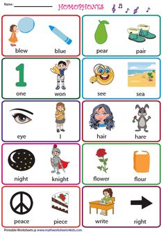 an english worksheet with pictures and words for children to learn in the classroom