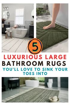 bathroom rugs with the title 5 luxurious large bathroom rugs you'll love to sink your toes into