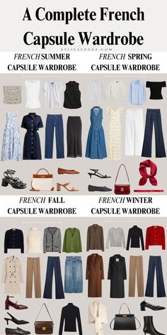 French Wardrobe Essentials, French Outfits, Mode Ab 50, French Capsule Wardrobe, French Wardrobe, Look Office