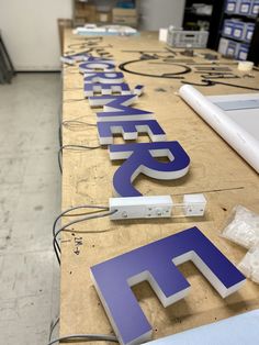 the letters are made out of plywood and plastic sheeting to be used in this project