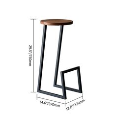 an image of a stool with measurements for it