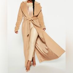 Brand New Fashion Nova Trench Coat, Never Worn, Still Has Tag, Medium Coat Trends, Chic Coat, Black Camel, Casual Jacket, Tie Belt, Long Coat, Pink Fashion, Wool Coat, Soho