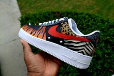 Here's our Apex animal print custom kicks.  All hand painted and airbrushed. finished with a scratch resistant varnish. wear with care. message us for any questions. (possibility of receiving shoes sooner) Tie Sneakers, Custom Kicks, Mens Tie, Diy Shoes, Nike Sneakers, Tie Shoes, Shoes Trainers, Ties Mens, Mens Shoes Sneakers