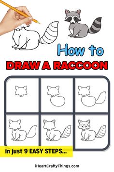 how to draw a raccoon in just 9 easy steps with pictures and instructions