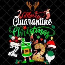 merry quaranne christmas 2012 with santa hat, reindeers and other holiday items