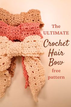 Crochet patterns Crochet Bow Ear Warmer, How To Crochet A Bow Tie, Loom Crochet Projects, Cute Simple Crochet Patterns, Crochet Bow Holder Pattern, Crochet Hair Accessories Free Pattern Bow Ties, Knitted Bow Pattern, Crochet Projects Light Weight Yarn, Crochet Headband With Bow