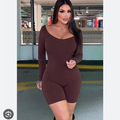 Material That Snatches Your Waist In New Never Worn Fashion Nova Plus Size, Sequin Rompers, Lace Jumpsuit, Fashion Nova Pants, Pink Rompers, Long Romper, Romper Outfit, Jumpsuit Fashion, Sleeved Romper