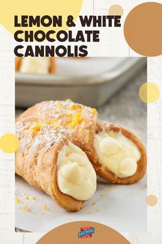 lemon and white chocolate cannolis recipe